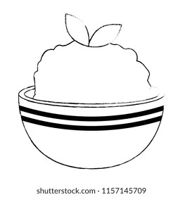 kitchen bowl with mashed potatoes