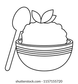 kitchen bowl with mashed potatoes and spoon