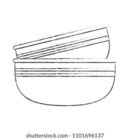 kitchen bowls pile empty icon