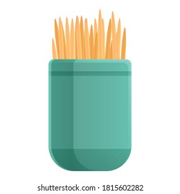 Kitchen box toothpick icon. Cartoon of kitchen box toothpick vector icon for web design isolated on white background