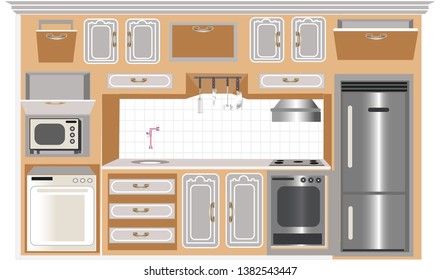 kitchen cabinet design, cupboard for funiture, kitchen design


