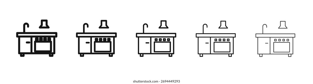 Kitchen cabinet icon design, logo, app, UI. Vector illustration, EPS