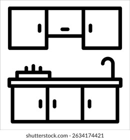Elemento de ícone de armário de cozinha para design