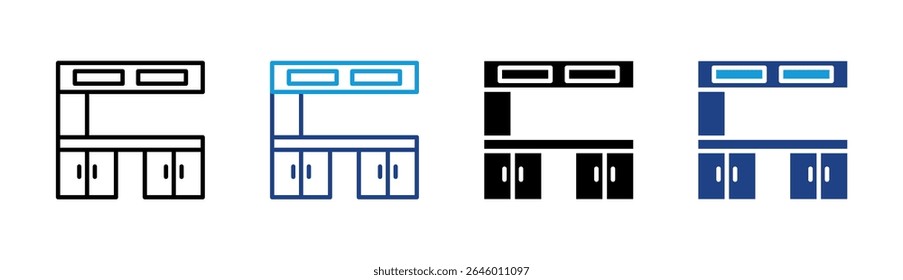 Kitchen Cabinet Icon Element For Design