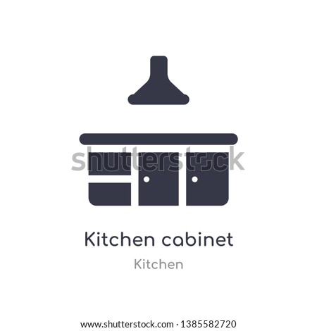 kitchen cabinet icon. isolated kitchen cabinet icon vector illustration from kitchen collection. editable sing symbol can be use for web site and mobile app