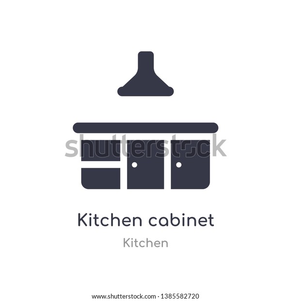 Kitchen Cabinet Icon Isolated Kitchen Cabinet Stock Vector (Royalty