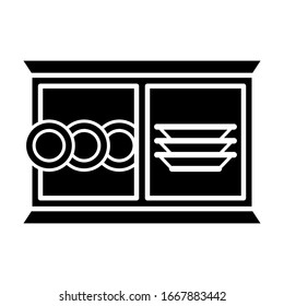 Kitchen cabinet icon vector sign and symbols on trendy design