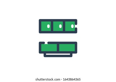 Kitchen cabinets icon filled outline