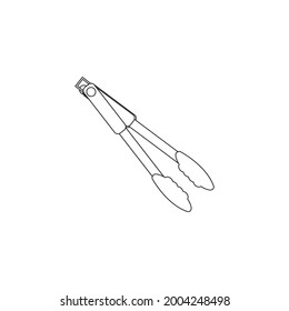 Icono de contorno de la lámpara de la horquilla de la cocina
