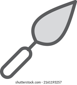 Kitchen cake spoon, illustration, vector on a white background.