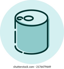 La cocina puede, ilustración, vector sobre un fondo blanco.