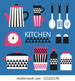 kitchen card design. vector illustration