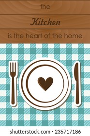 kitchen card design. vector illustration