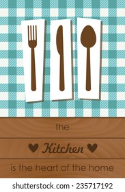 kitchen card design. vector illustration