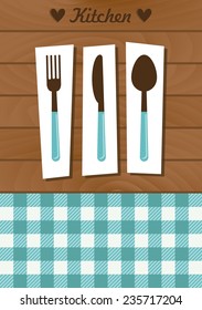 kitchen card design. vector illustration
