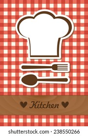 kitchen card design. vector illustration