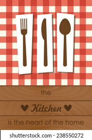 kitchen card design. vector illustration