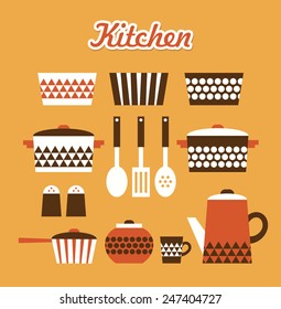 kitchen card design. vector illustration