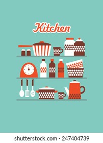 kitchen card design. vector illustration