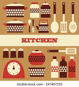 kitchen card design. vector illustration