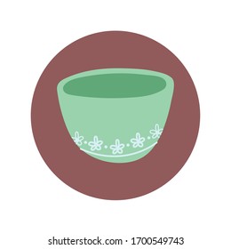 kitchen ceramic cup utensil hand draw style vector illustration design