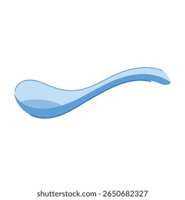 Utensilios de comedor, vajilla de porcelana, elegante y brillante cocina de cerámica de la sopa de la cuchara de la muestra. símbolo aislado Ilustración vectorial