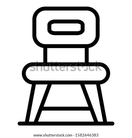 Kitchen chair icon. Outline kitchen chair vector icon for web design isolated on white background