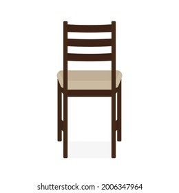 Kitchen Chair On A White Background (back View)