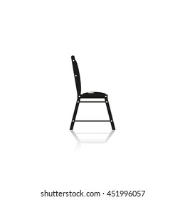Kitchen chair. Vector icon.