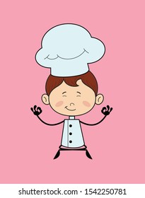 Kitchen Character Chef - Doing Meditation