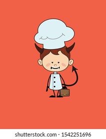 Kitchen Character Chef - Standing in Angry Mood