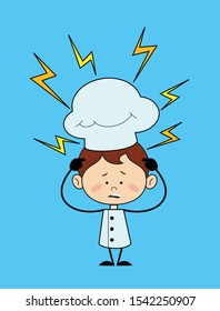 Kitchen Character Chef - with Worried Face