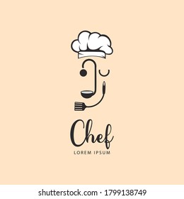Kitchen Chef Design Logo Illustrations template.