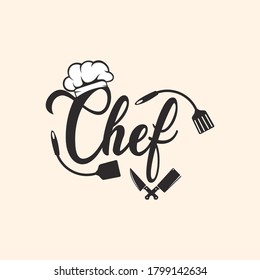Kitchen Chef Design Logo Illustrations template.