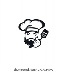 plantilla de logotipo de diseño del chef de cocina