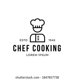 Kitchen Chef Design Logo template. Chef Restaurant Logo Stock Illustrations Template.