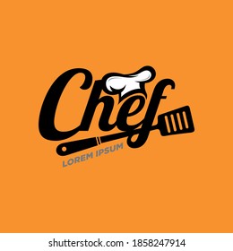 kitchen chef design logo template