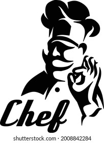 plantilla de logotipo de diseño del chef de cocina
