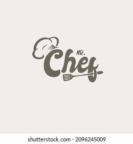 Kitchen Chef Design Logo template
