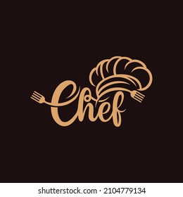 Kitchen Chef Design Logo Template
