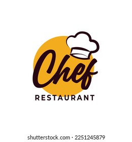 Kitchen Chef Design Logo template. Chef Hat Logo Template