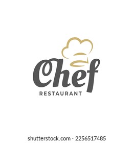 Küchenchef Design Logo-Vorlage. Vorlage für das Chefhut-Logo