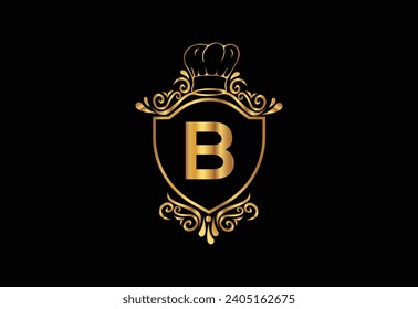 Kitchen chef had with latter B  illustrator icon