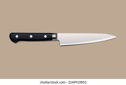 Cuchillo de chef de cocina aislado en fondo blanco incluyendo el camino de recorte