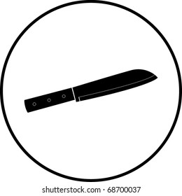 símbolo de cuchillo del chef de cocina