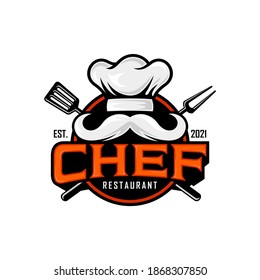 Kitchen Chef Logo Design Vector Template