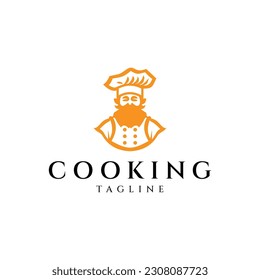 Kitchen chef logo design vector illustration