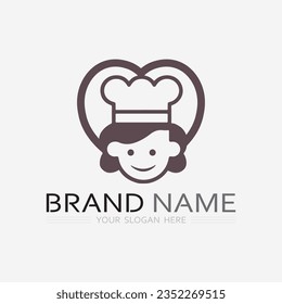 KITCHEN AND CHEF LOGO FOOD ICON RESTO AND CAFE DESIGN VECTOR