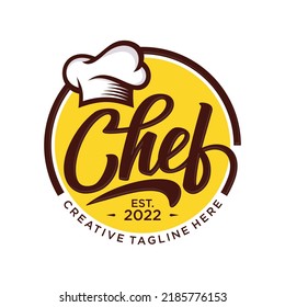 kitchen chef vintage design logo vector template