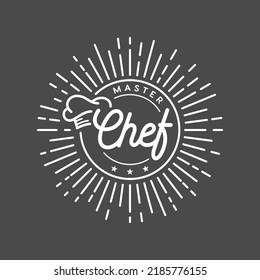 kitchen chef vintage design logo vector template